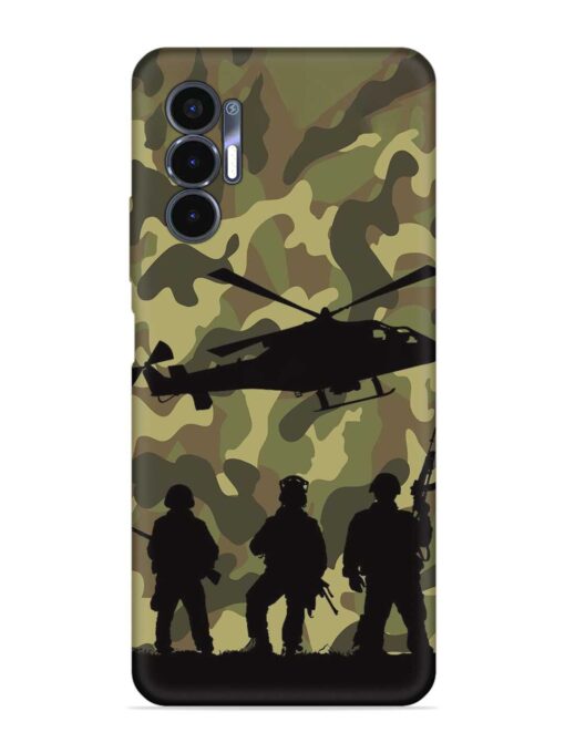 Army Heros Embossed Soft Silicone Case for Tecno Pova 3 Zapvi