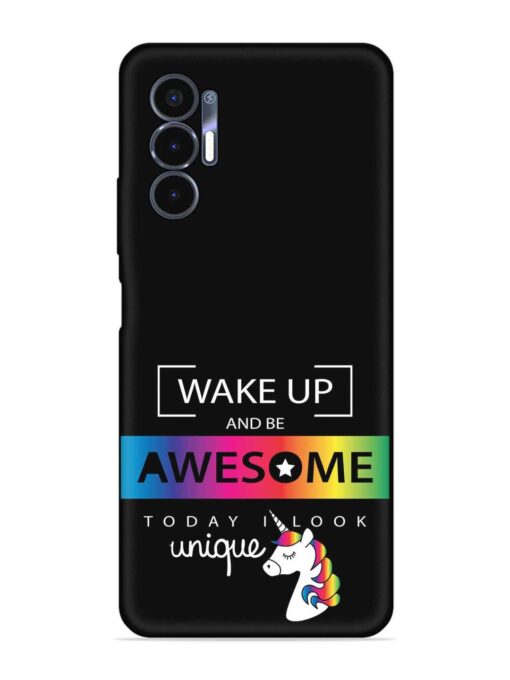 Inspirational Quote Unicorn Embossed Soft Silicone Case for Tecno Pova 3 Zapvi