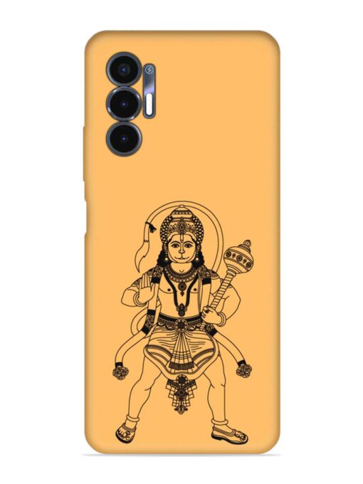 Indian God Hanuman Embossed Soft Silicone Case for Tecno Pova 3 Zapvi