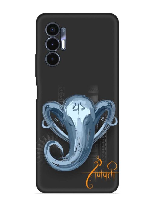 Illustration Lord Ganpati Embossed Soft Silicone Case for Tecno Pova 3 Zapvi