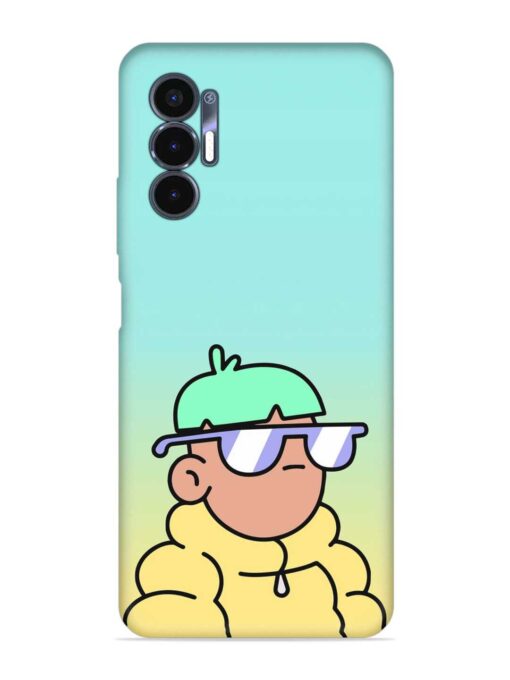 Doodles Cool Character Embossed Soft Silicone Case for Tecno Pova 3 Zapvi