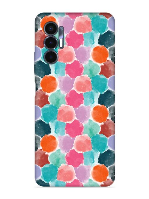 Colorful Seamless Pattern Embossed Soft Silicone Case for Tecno Pova 3 Zapvi