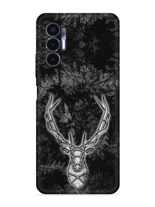 Ancient Deer Embossed Soft Silicone Case for Tecno Pova 3 Zapvi