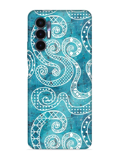 Vintage Curved Seamless Embossed Soft Silicone Case for Tecno Pova 3