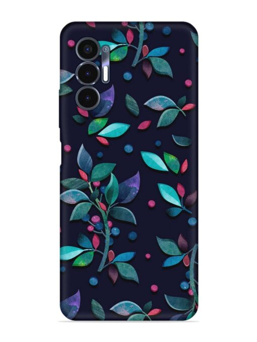 Decorative Watercolor Flower Embossed Soft Silicone Case for Tecno Pova 3