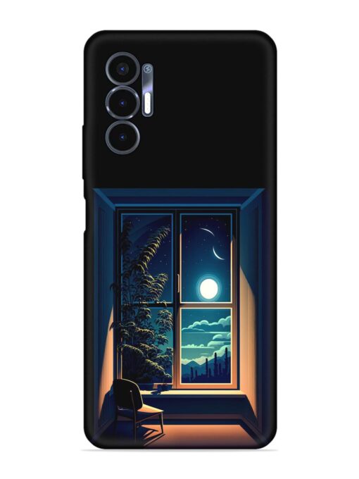 Night View At Window Embossed Soft Silicone Case for Tecno Pova 3