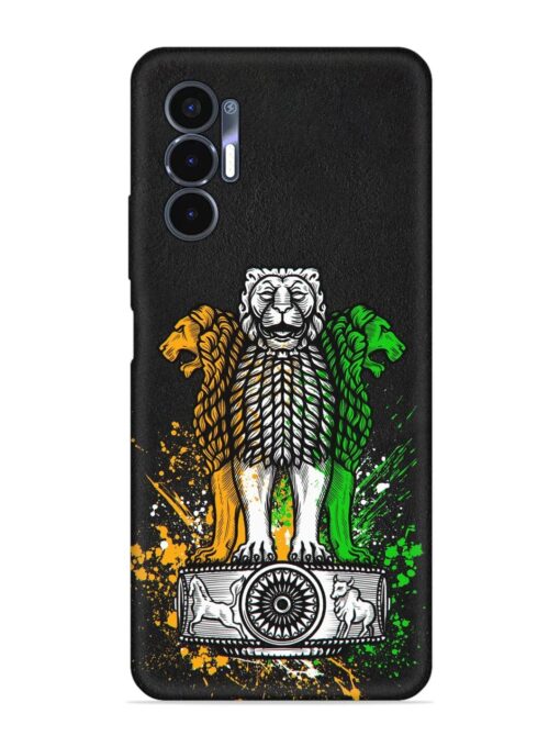 Pillars Of Ashoka Embossed Soft Silicone Case for Tecno Pova 3 Zapvi