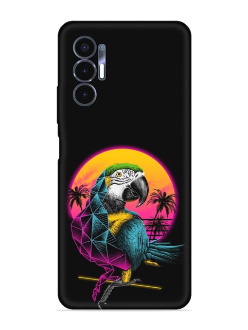 Rad Parrot Embossed Soft Silicone Case for Tecno Pova 3 Zapvi