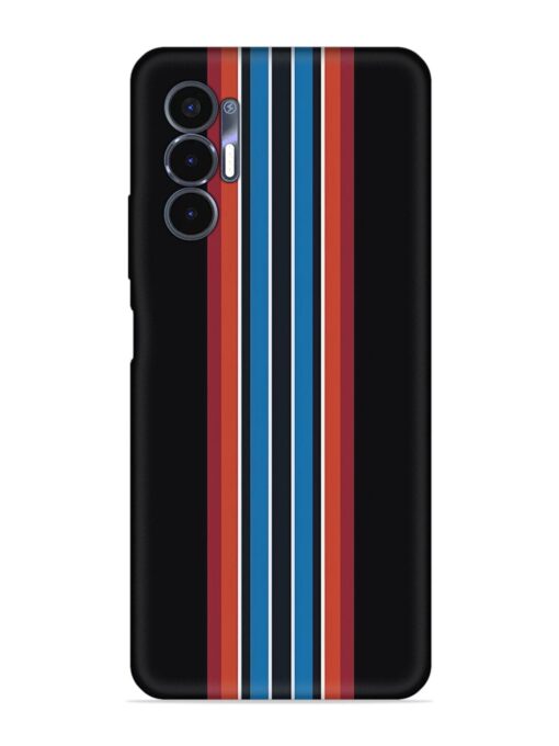 Vertical Strips Embossed Soft Silicone Case for Tecno Pova 3 Zapvi