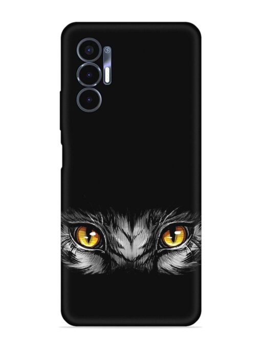 Scary Eye Embossed Soft Silicone Case for Tecno Pova 3