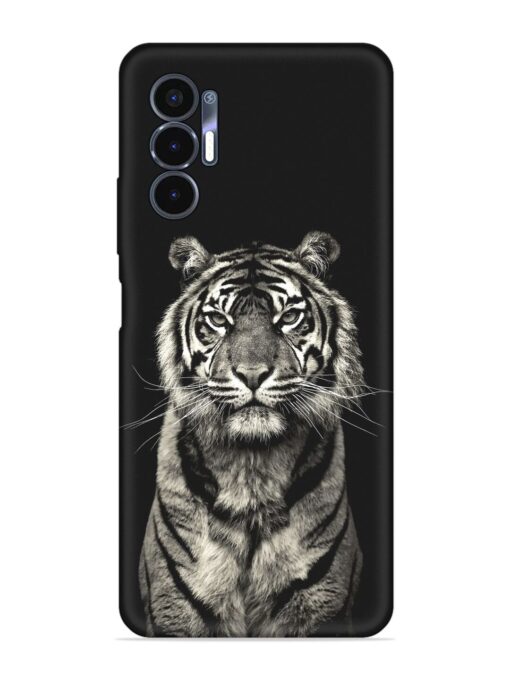 Tiger Art Embossed Soft Silicone Case for Tecno Pova 3 Zapvi