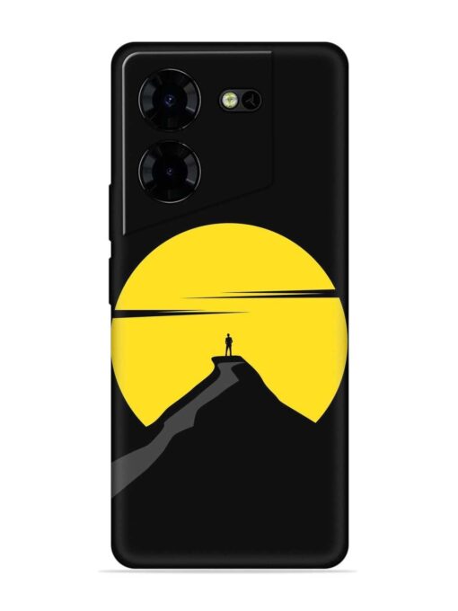 Black Ultra Vector Embossed Soft Silicone Case for Tecno Pova 5 Pro (5G) Zapvi