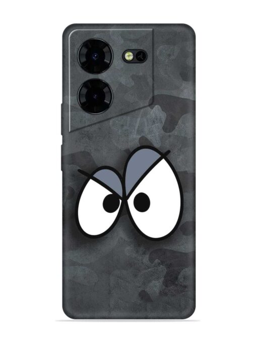 Big Eyes Night Mode Embossed Soft Silicone Case for Tecno Pova 5 Pro (5G) Zapvi