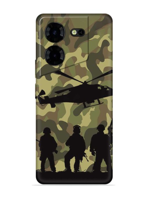 Army Heros Embossed Soft Silicone Case for Tecno Pova 5 Pro (5G) Zapvi