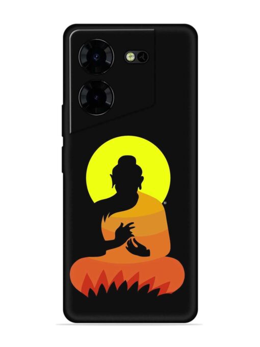 Buddha Art Black Embossed Soft Silicone Case for Tecno Pova 5 Pro (5G) Zapvi