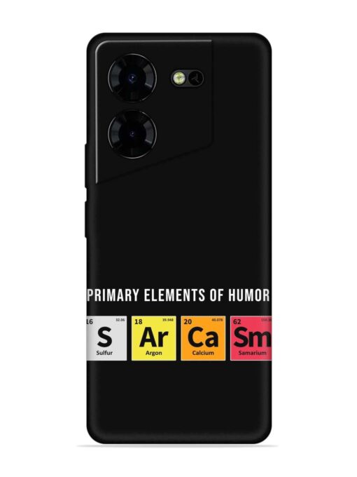 Primary Elements Humor Embossed Soft Silicone Case for Tecno Pova 5 Pro (5G)