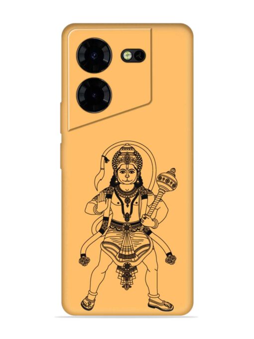 Indian God Hanuman Embossed Soft Silicone Case for Tecno Pova 5 Pro (5G) Zapvi