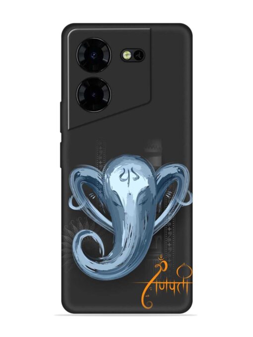 Illustration Lord Ganpati Embossed Soft Silicone Case for Tecno Pova 5 Pro (5G) Zapvi