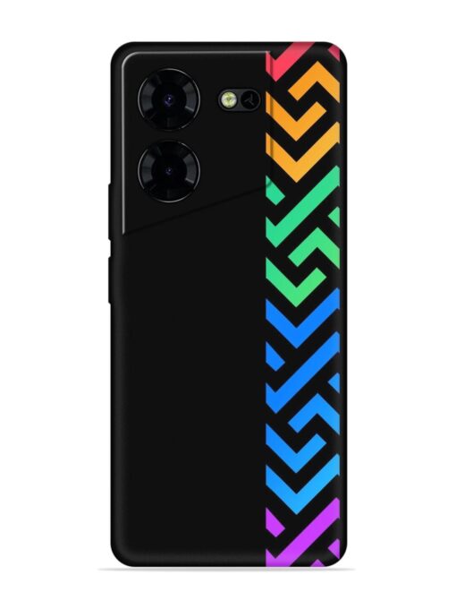 Colorshape Stripes Embossed Soft Silicone Case for Tecno Pova 5 Pro (5G) Zapvi