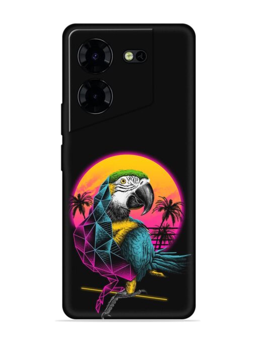 Rad Parrot Embossed Soft Silicone Case for Tecno Pova 5 Pro (5G) Zapvi