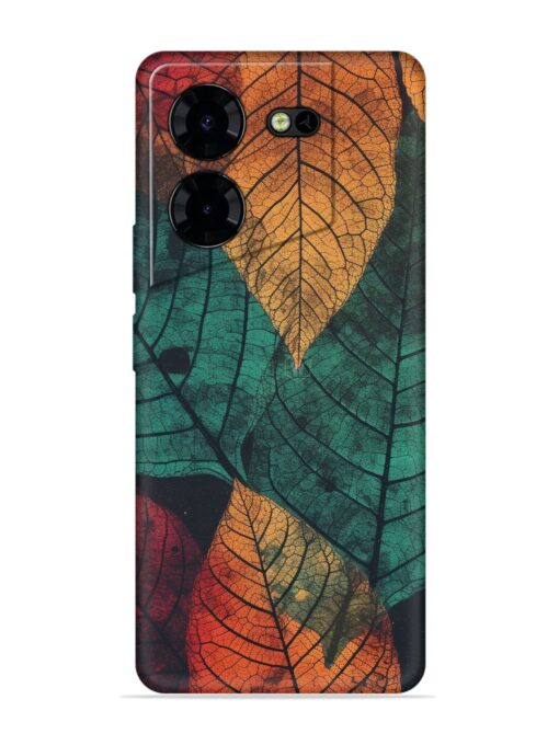 Leaves Artwork Embossed Soft Silicone Case for Tecno Pova 5 Pro (5G)