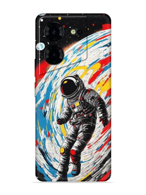 Astronaut Art Embossed Soft Silicone Case for Tecno Pova 5 Pro (5G) Zapvi