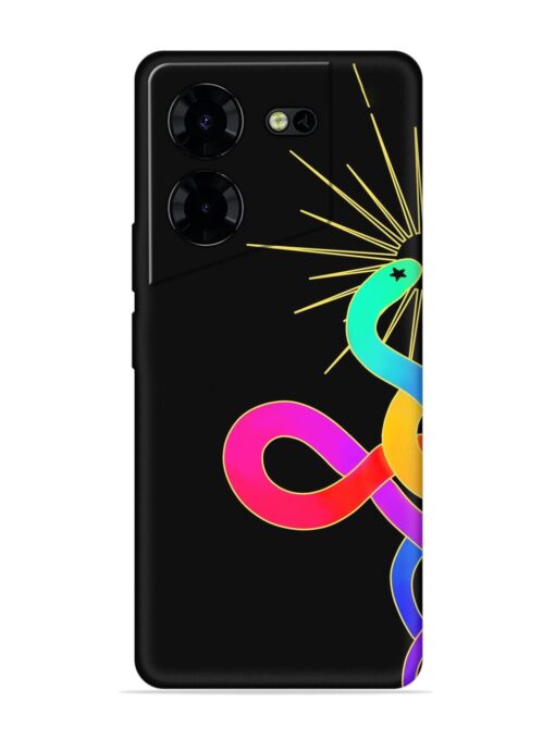 Art Geometric Abstraction Embossed Soft Silicone Case for Tecno Pova 5 Pro (5G) Zapvi