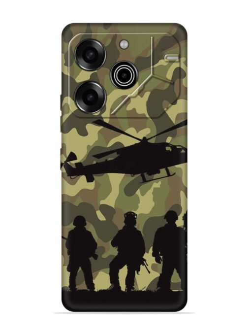 Army Heros Embossed Soft Silicone Case for Tecno Pova 6 Pro (5G) Zapvi