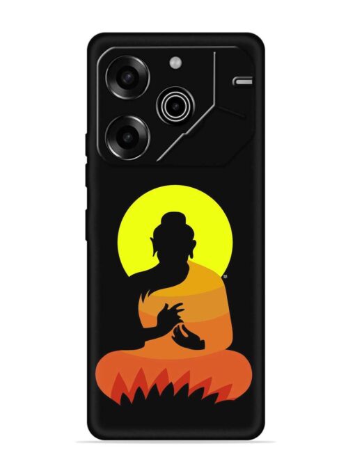 Buddha Art Black Embossed Soft Silicone Case for Tecno Pova 6 Pro (5G) Zapvi