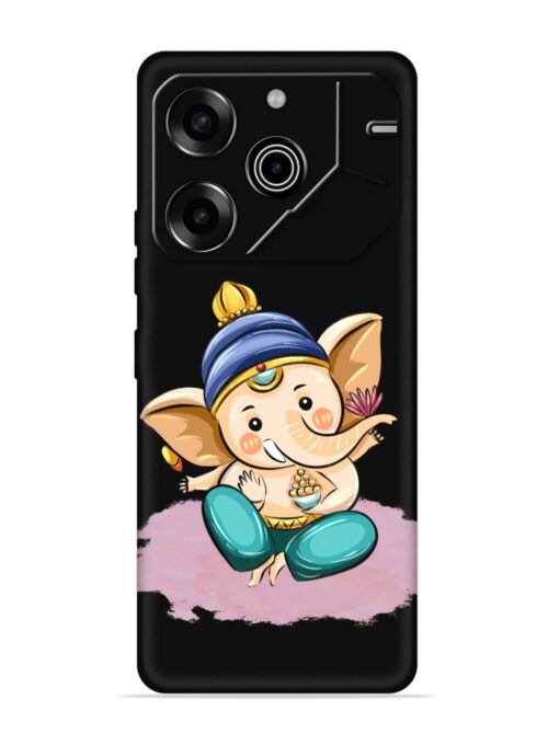 Bal Ganesh Vector Art Embossed Soft Silicone Case for Tecno Pova 6 Pro (5G) Zapvi