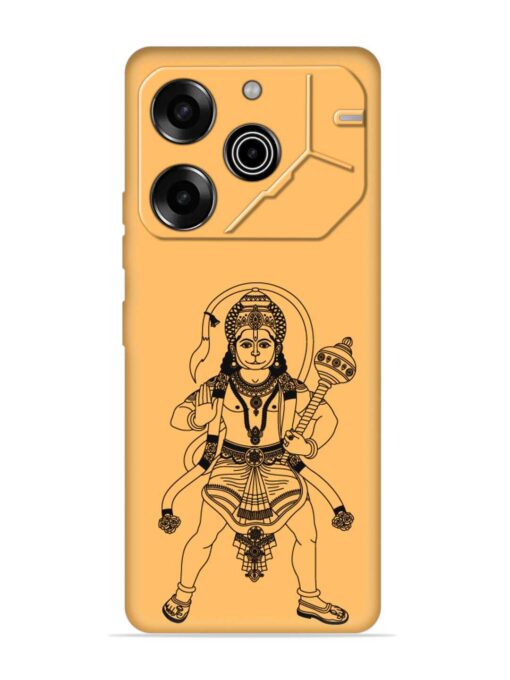 Indian God Hanuman Embossed Soft Silicone Case for Tecno Pova 6 Pro (5G) Zapvi