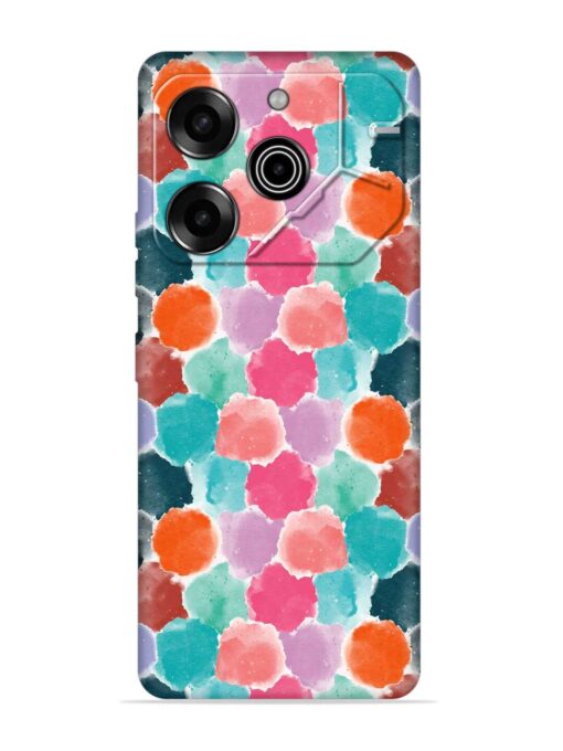 Colorful Seamless Pattern Embossed Soft Silicone Case for Tecno Pova 6 Pro (5G) Zapvi