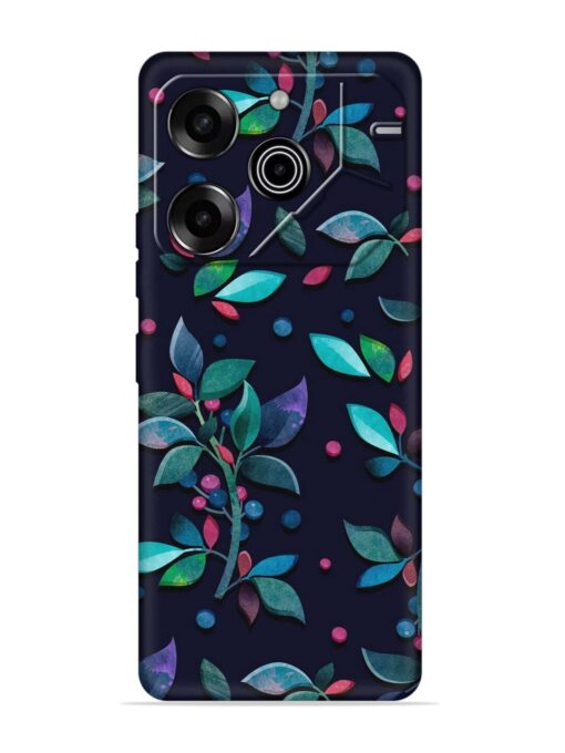 Decorative Watercolor Flower Embossed Soft Silicone Case for Tecno Pova 6 Pro (5G) Zapvi