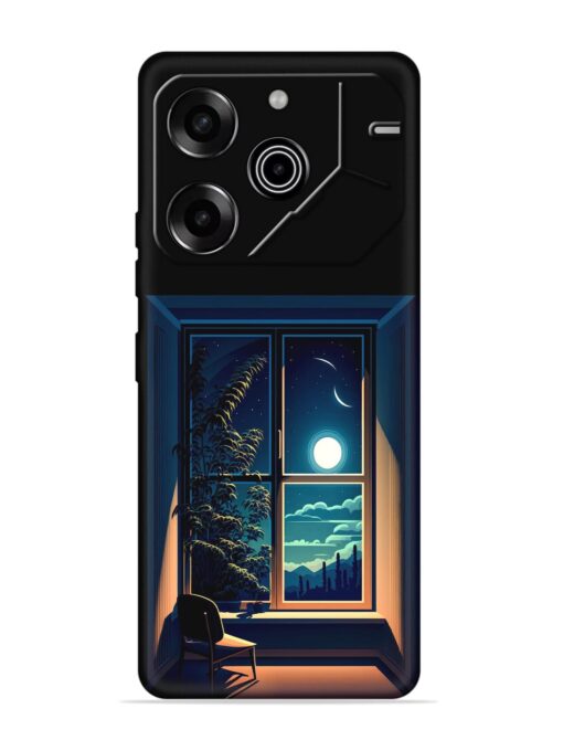 Night View At Window Embossed Soft Silicone Case for Tecno Pova 6 Pro (5G) Zapvi