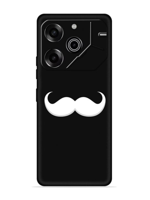 Mustache Vector Embossed Soft Silicone Case for Tecno Pova 6 Pro (5G) Zapvi