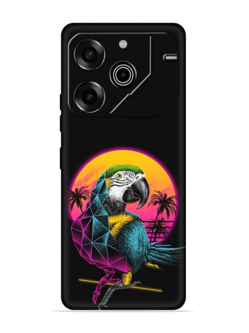 Rad Parrot Embossed Soft Silicone Case for Tecno Pova 6 Pro (5G) Zapvi