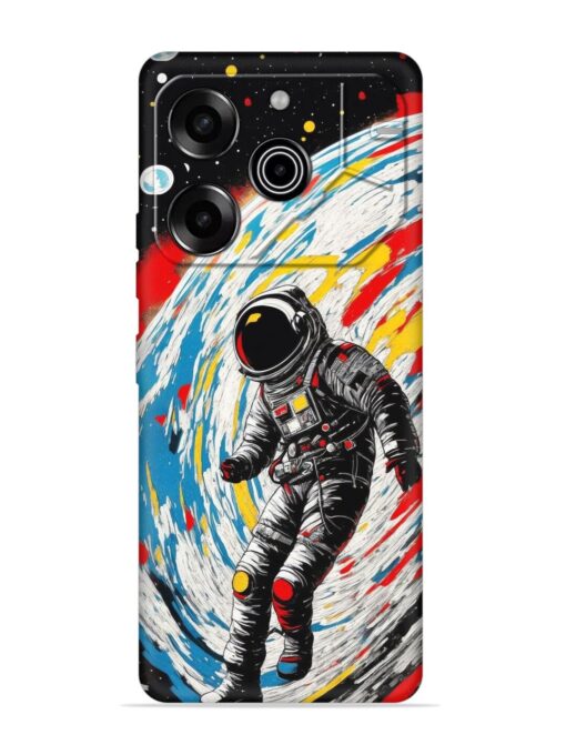 Astronaut Art Embossed Soft Silicone Case for Tecno Pova 6 Pro (5G) Zapvi