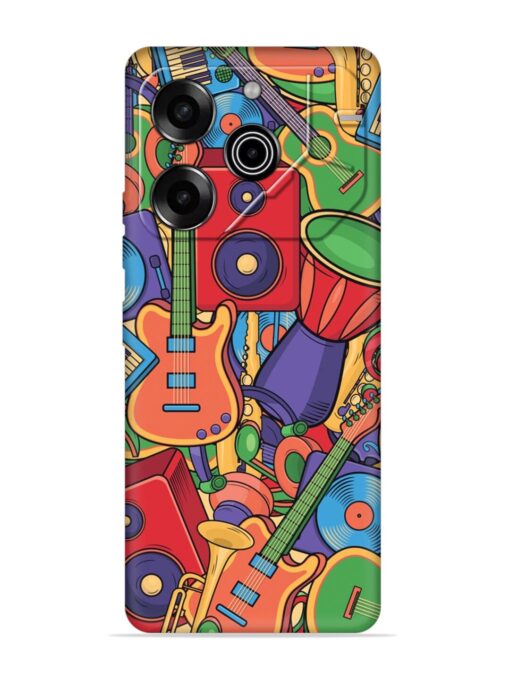 Colorful Music Art Embossed Soft Silicone Case for Tecno Pova 6 Pro (5G) Zapvi