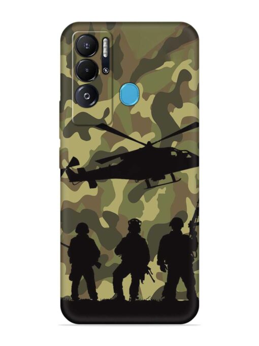 Army Heros Embossed Soft Silicone Case for Tecno Pova Neo Zapvi