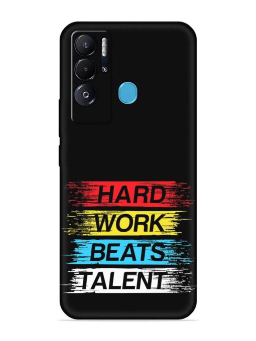 Hard Work Beats Embossed Soft Silicone Case for Tecno Pova Neo Zapvi