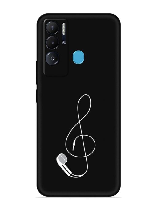 Music Earphone Vector Embossed Soft Silicone Case for Tecno Pova Neo