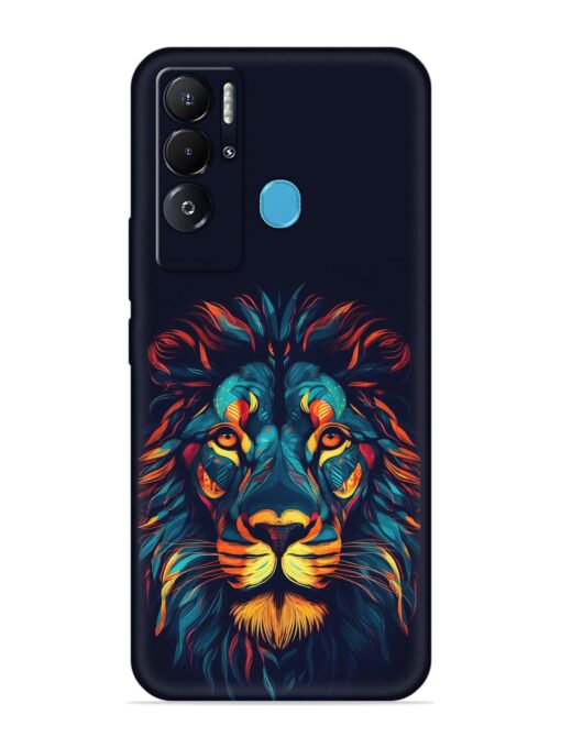 Colorful Lion Embossed Soft Silicone Case for Tecno Pova Neo Zapvi