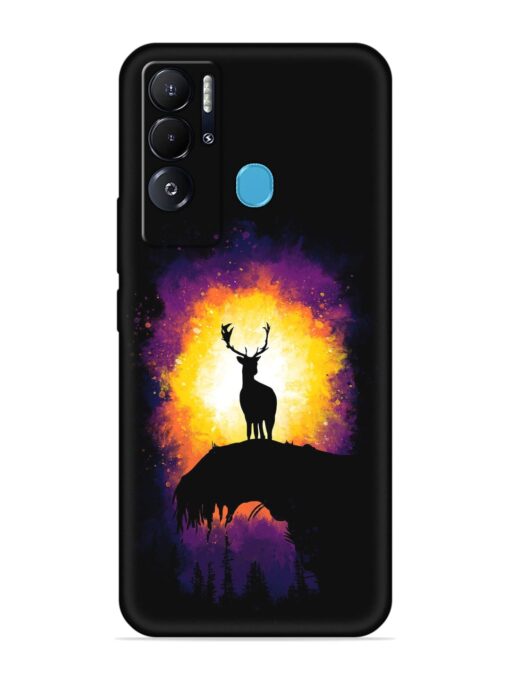 Elk Animal Art Embossed Soft Silicone Case for Tecno Pova Neo Zapvi