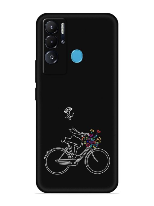 Minimalist Cycle Art Embossed Soft Silicone Case for Tecno Pova Neo Zapvi