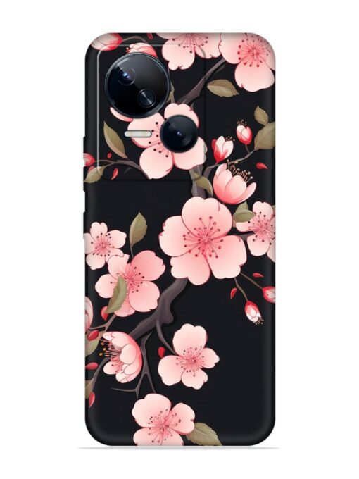 Cherry Blossom Embossed Soft Silicone Case for Tecno Spark 10 (5G)