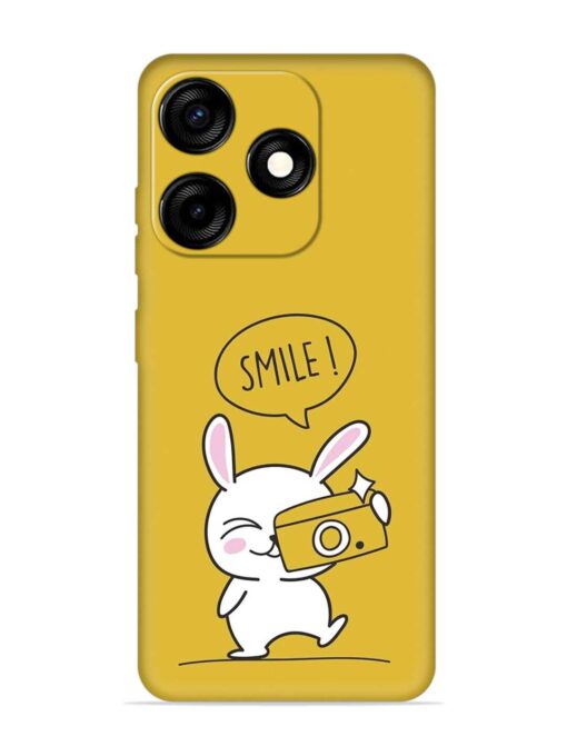 Hey Smile Please Embossed Soft Silicone Case for Tecno Spark 10C Zapvi