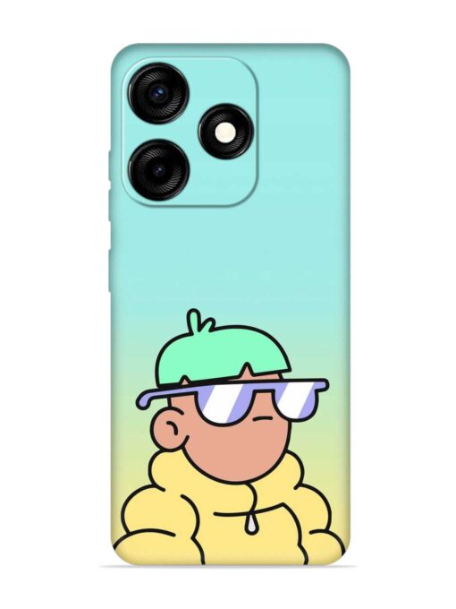 Doodles Cool Character Embossed Soft Silicone Case for Tecno Spark 10C Zapvi