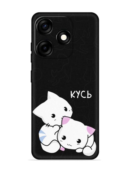 Kycb Cat Embossed Soft Silicone Case for Tecno Spark 10C