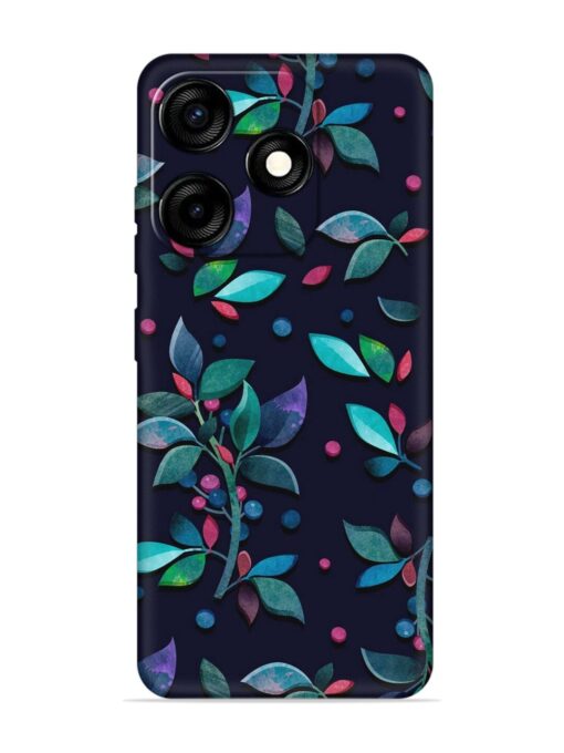 Decorative Watercolor Flower Embossed Soft Silicone Case for Tecno Spark 10C