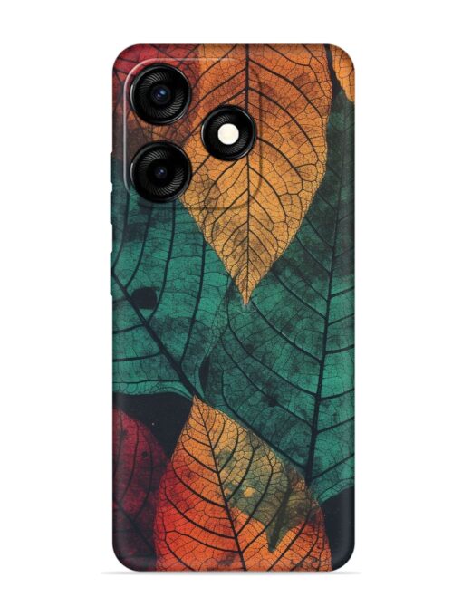 Leaves Artwork Embossed Soft Silicone Case for Tecno Spark 10C Zapvi